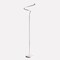 52.5-Inch Led Matte White Curvilinear S-Curve Spiral Tube Angled Floor Lamp